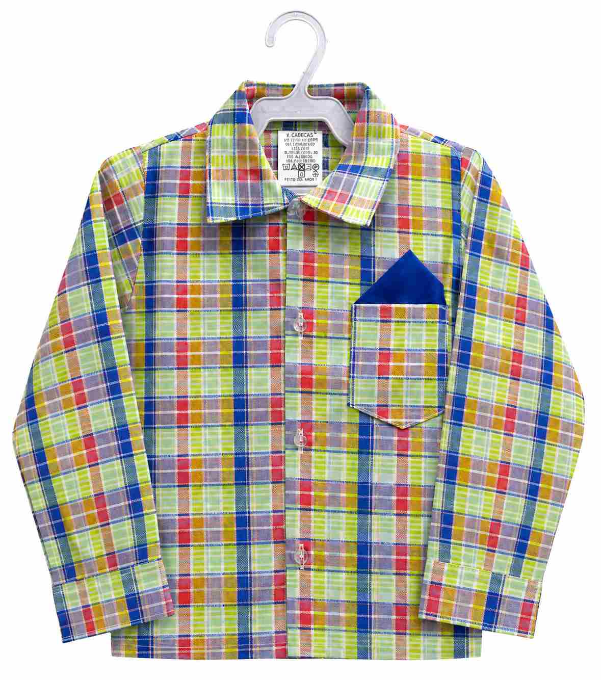 CAMISA JUNINA XADREZ  JUVENIL REF 421